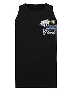 Bigdude Lightweight Summer Print Vest Black